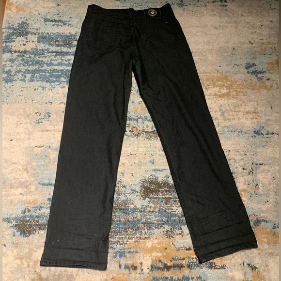 Versace jeans signature Black denim slightly used size 35 high quality - Picture 2 of 4